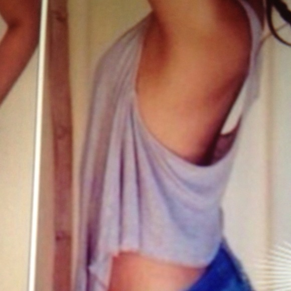 Cute grey and orange beach top