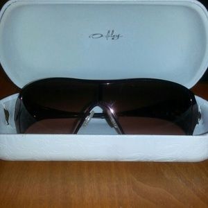 Pink Oakley sunglasses