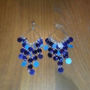 Light Blue and Purple sequenced earrings