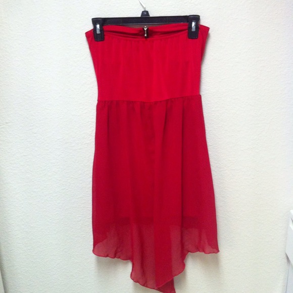 Red Hi-Lo Dress - Picture 2 of 4