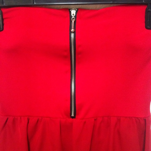 Red Hi-Lo Dress - Picture 3 of 4