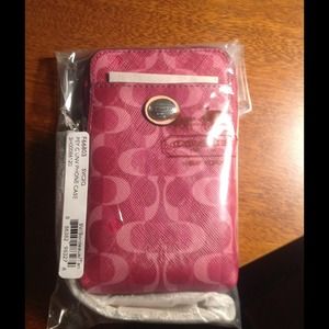 Coach cell phone wristlet