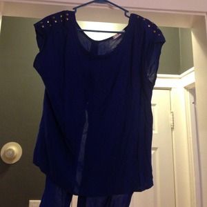 Royal blue blouse