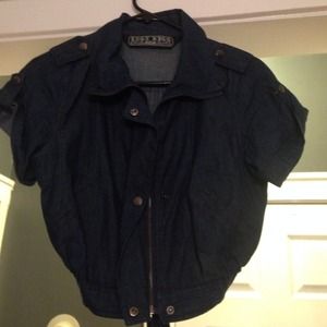Denim cropped jacket