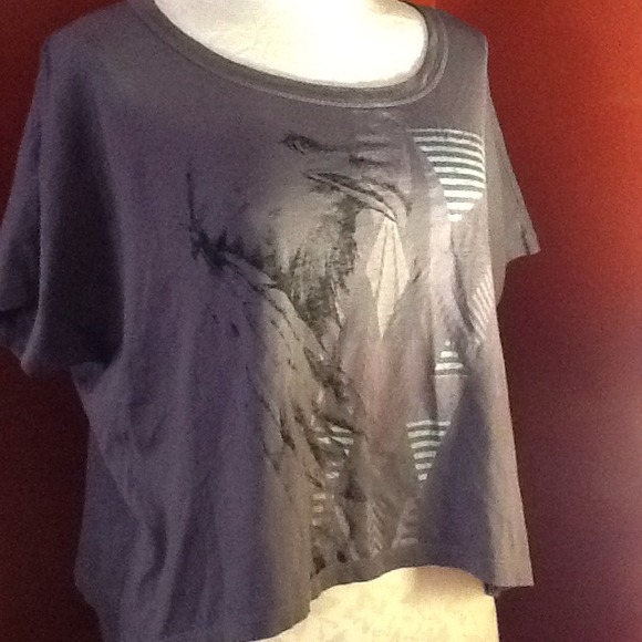 O'Neill,Small,Grey/Multi,Eagle In Flight,Crop Tee - Picture 2 of 4