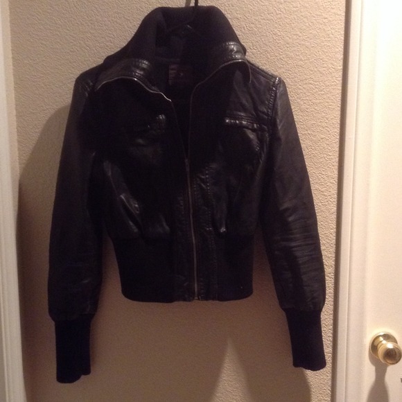 Faux leather jacket