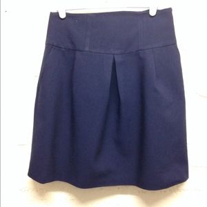 High- waisted navy Zara Skirt