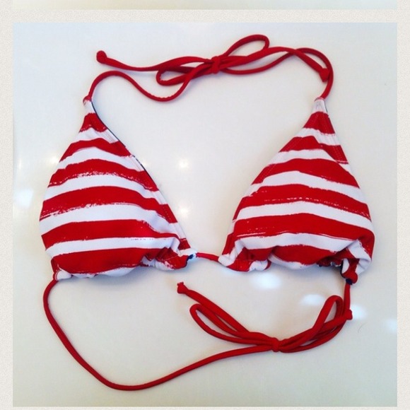 ❌SOLD❌American Flag reversible bikini top - Picture 3 of 3