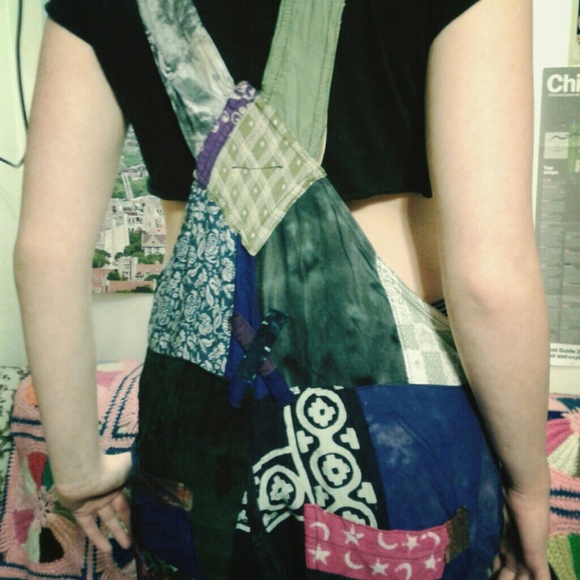 ◆SOLD◆Patchwork Overalls - Picture 2 of 4