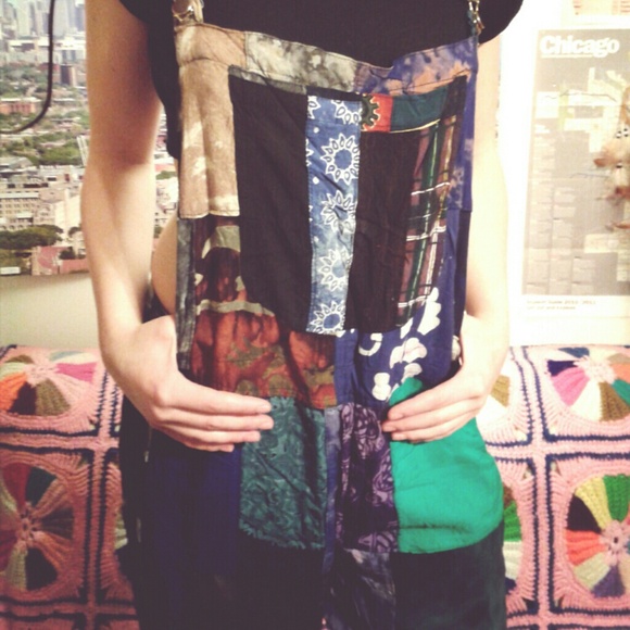 ◆SOLD◆Patchwork Overalls - Picture 4 of 4