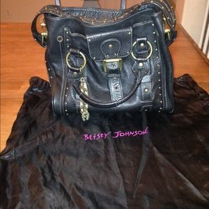 Betsey Johnson Leather Bag w/ Gold Hardware
