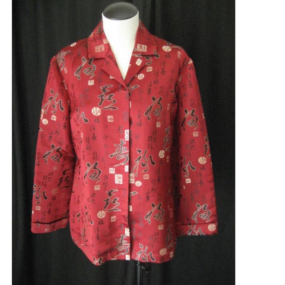 Chico's Jackets & Blazers - New CHICO'S Sz 8/10Deep Red Nagano Woodbury Jacket