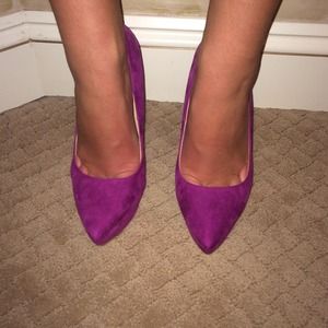 zara purple heels