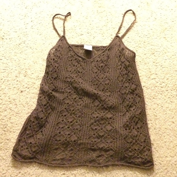 🌟SOLD🌟 Hippie Brown Lace Tank