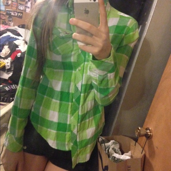 Green Hollister Flannel-New