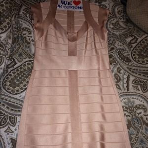 Pale pink French Connection Bandage dress