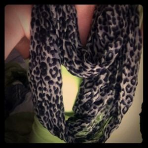 Leopard print infinity scarf