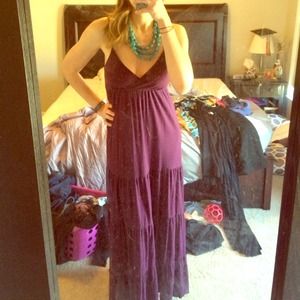 Express plum maxi dress