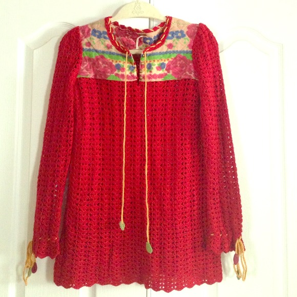 Free People crochet sweater