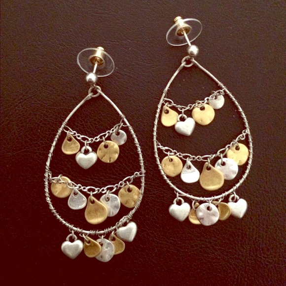 Modern Earrings Silver &Gold beautiful combination