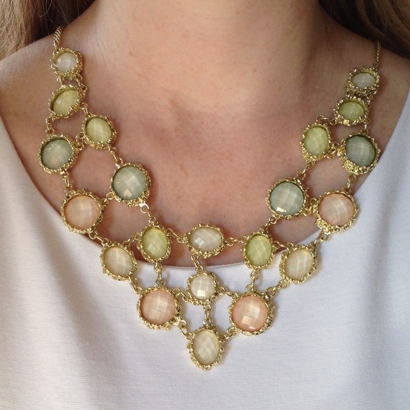SOLD IN A BUNDLE  Pastel stone necklace