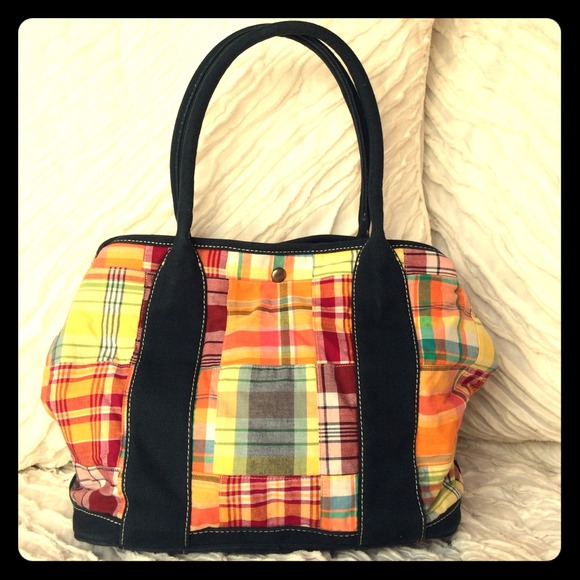 Adorable j. Crew plaid tote