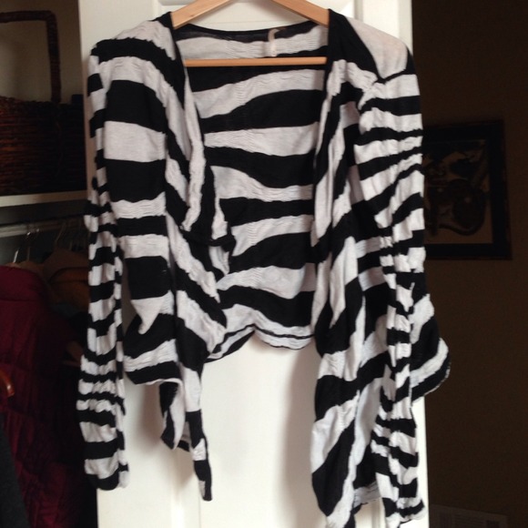 Free People Zebra Stripped Sweater