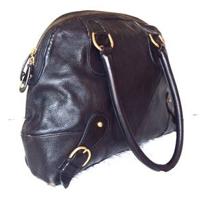 Large leather banana republic purse