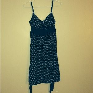 Black and white polka dot dress
