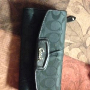 Authentic Coach Wallet with zipper side