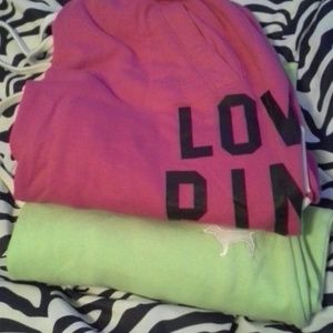 Bundle! 2 Victoria secret love pink sweatpants!!!