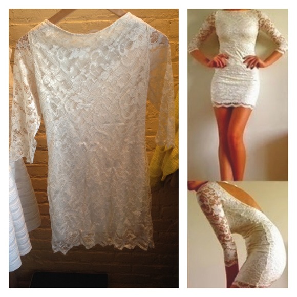 White lace mini dress *Hippy*