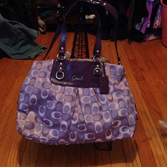 Authentic. Purple coach purse