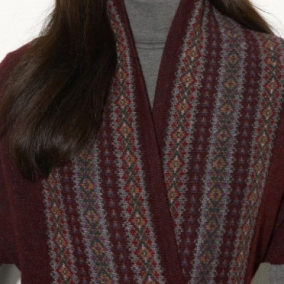Red Belted Cocoon Cardigan - Picture 2 of 4