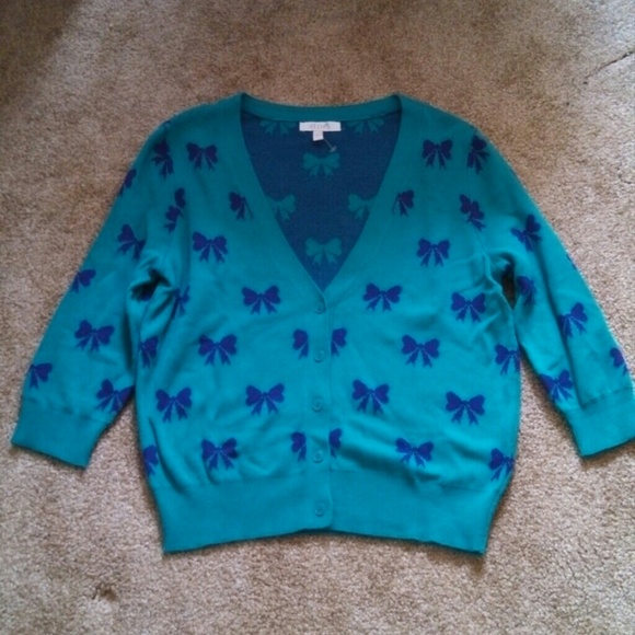 New Delias Bow Print Chloe Cardigan