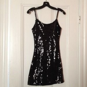 Hold for @kittydog 79 Black Sequins Dress