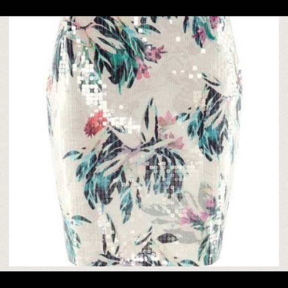 SALE!!Brand new with tags H&M floral sequin skirt.