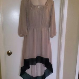 NEW Nude/Black High Low Dress XL