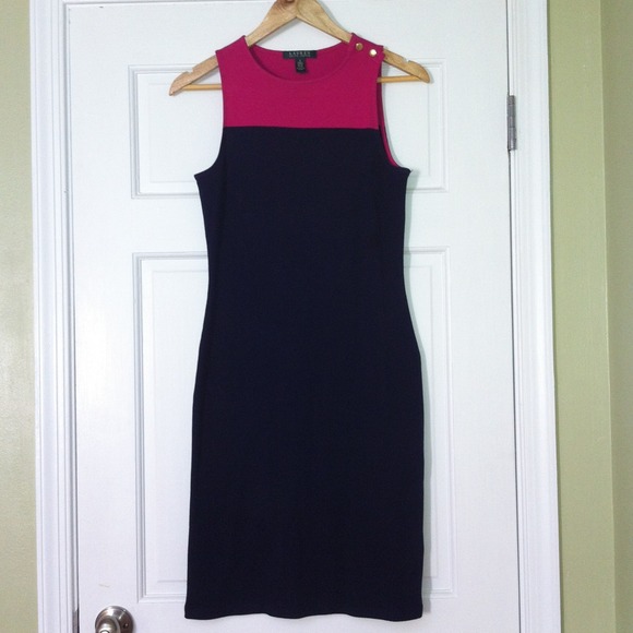 ❌SOLD❌ Ralph Lauren Color Block Dress - Picture 1 of 4