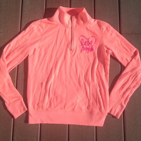 Victoria Secret neon orange PINK track jacket