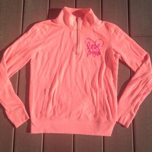 Victoria Secret neon orange PINK track jacket