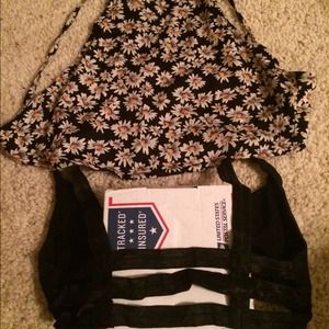 Brandy melville bandeau , sunflower crop topsold