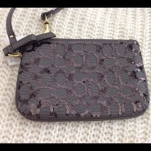Authentic Coach Sequin Wristlet