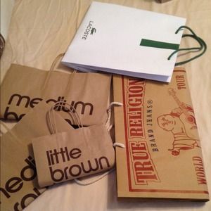 True Religion , Lacoste , Brown Bag