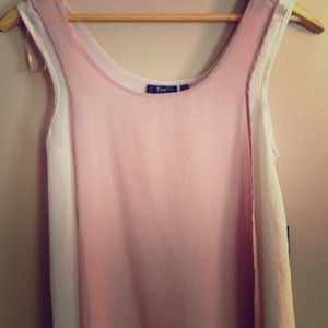 Nude and Blush Chiffon Tank