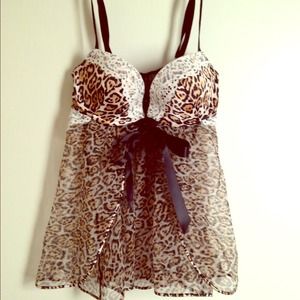 ❗️SOLD❗️Victoria's Secret Cheetah Lingerie 34C