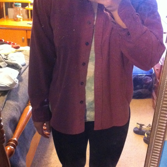 Burgundy button down - Picture 2 of 3