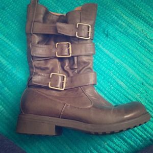 Brown calf fashion boots