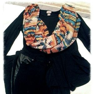 Aztec Print Infinity Scarf