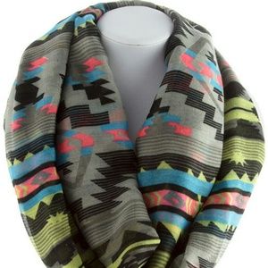 Aztec Print Infinity Scarf